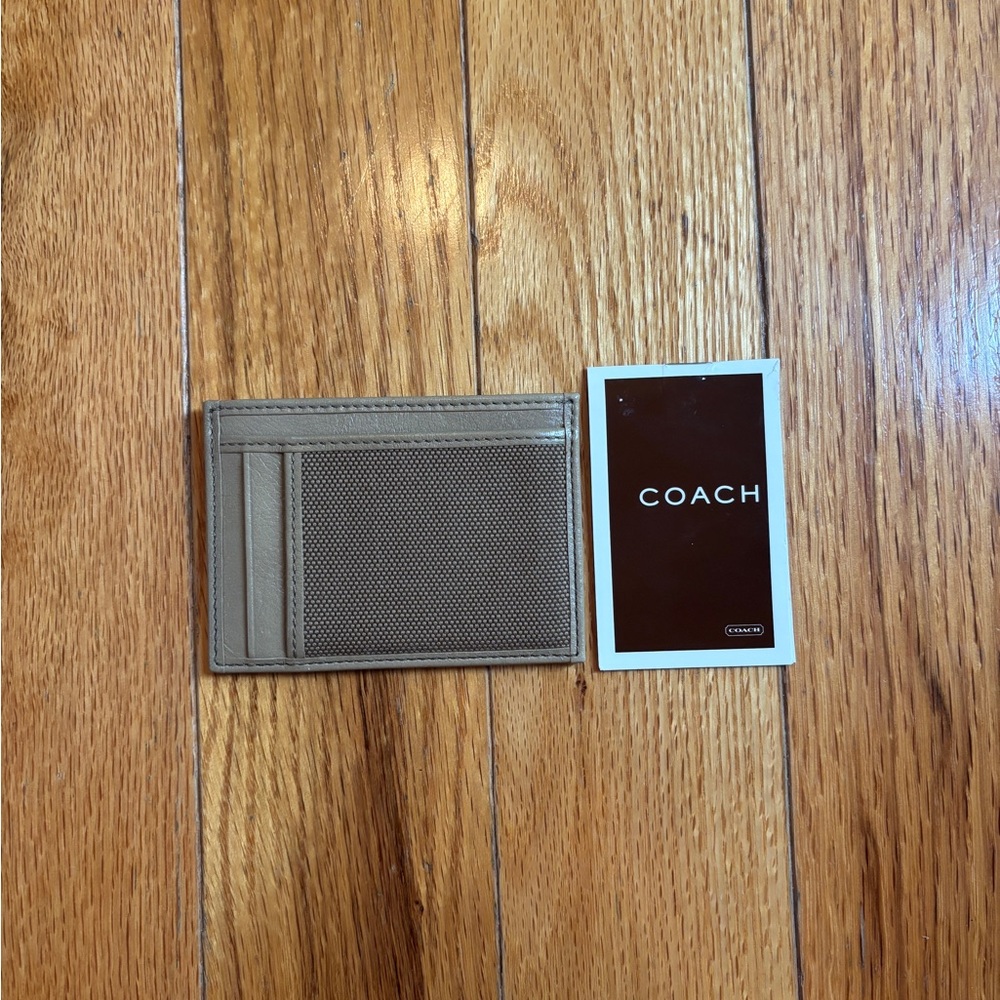 Coach Tan Card Holder